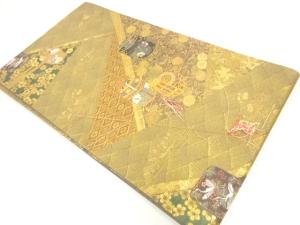 未使用品　茶道具模様織り出し袋帯